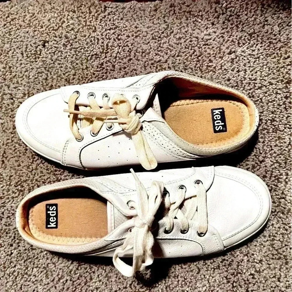 Keds Shoes - Keds White Clogs Tennis Shoes Size 6.5